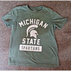 Shirt Size Small National Collegian Green Short sleeve Spartans Football